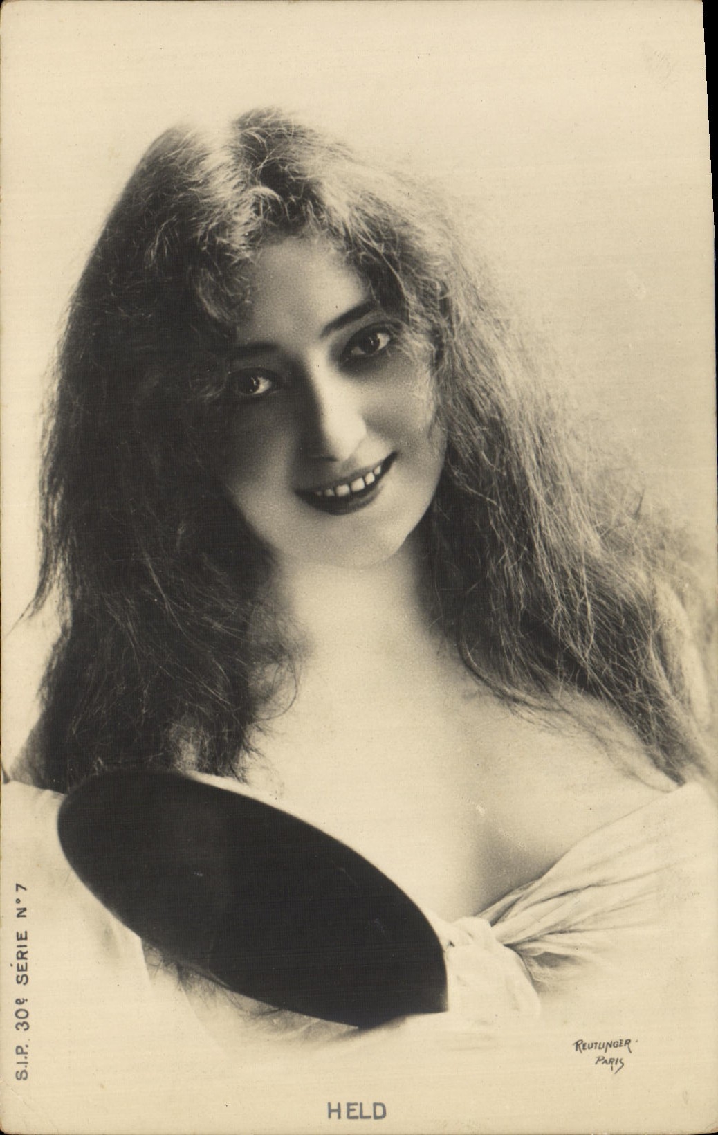 VINTAGE POSTCARD Fantasy Held Woman