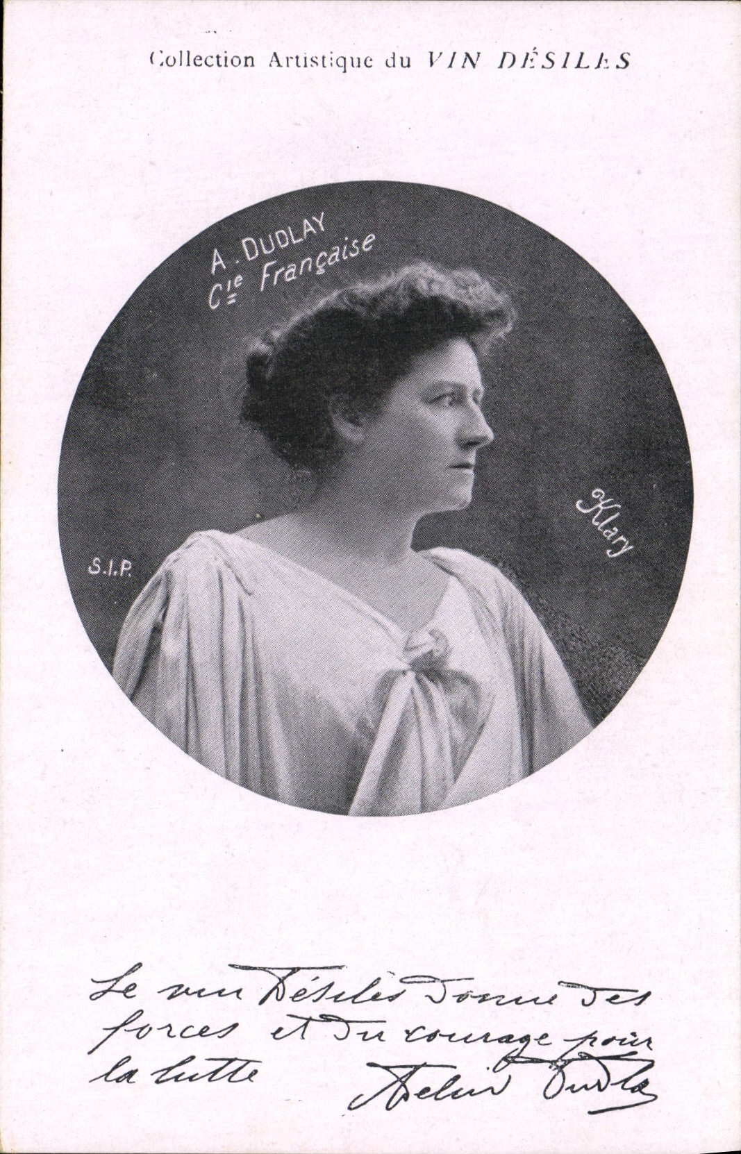 VINTAGE POSTCARD artistic Collection Wine Desiles Dudlay French Comedy