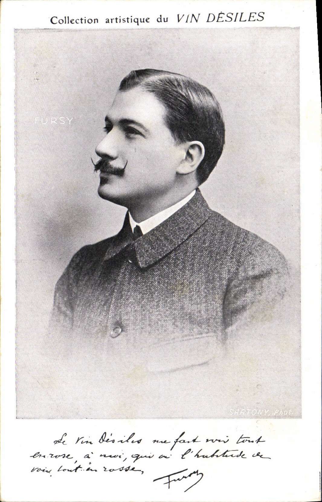 VINTAGE POSTCARD artistic Collection Wine Desiles Fursy