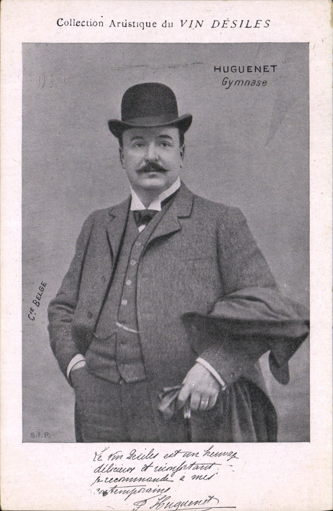 VINTAGE POSTCARD artistic Collection Wine Desiles Huguenet Gumnase