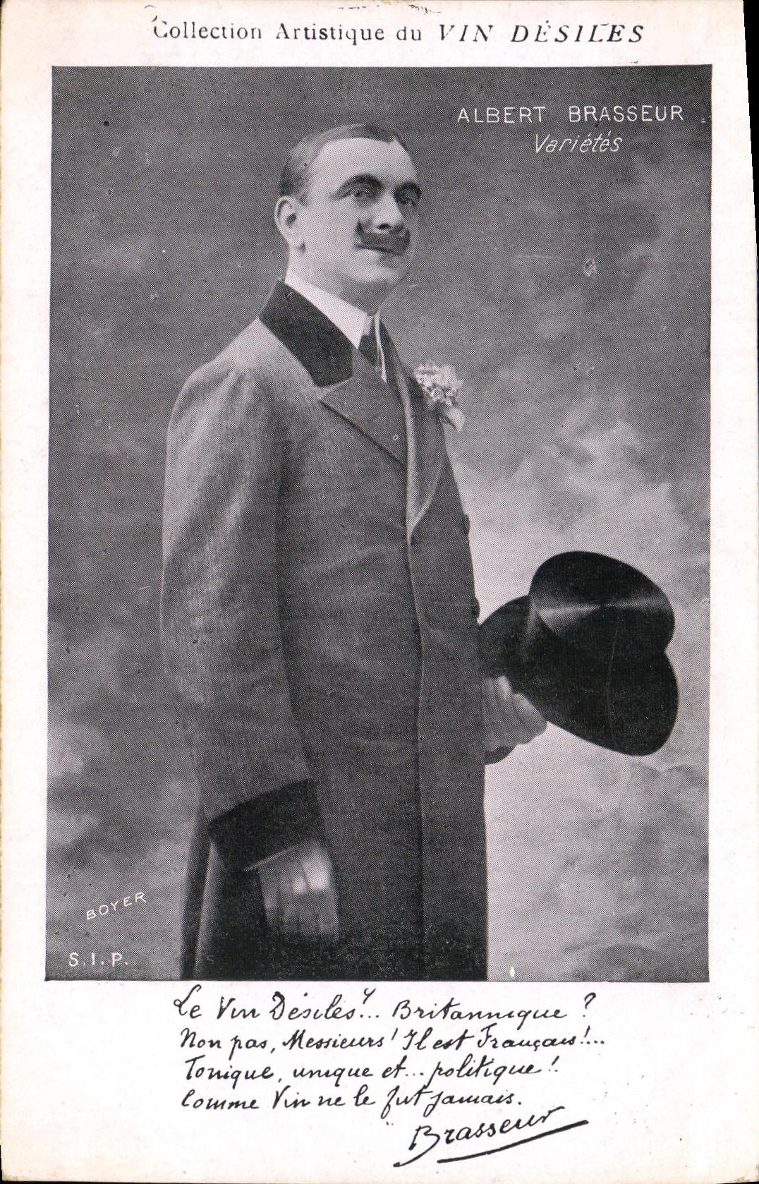 VINTAGE POSTCARD artistic Collection Wine Desiles Albert Brasseur Varieties