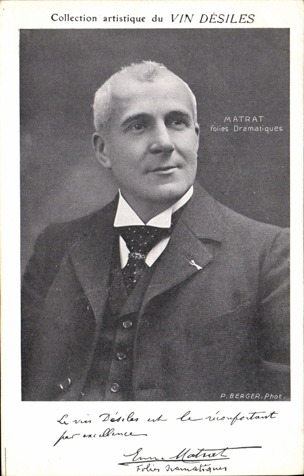 VINTAGE POSTCARD artistic Collection Wine Desiles Matrat Dramatic Madnesses