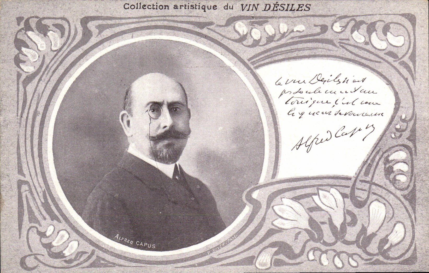 VINTAGE POSTCARD artistic Collection Wine Desiles Alfred Capus