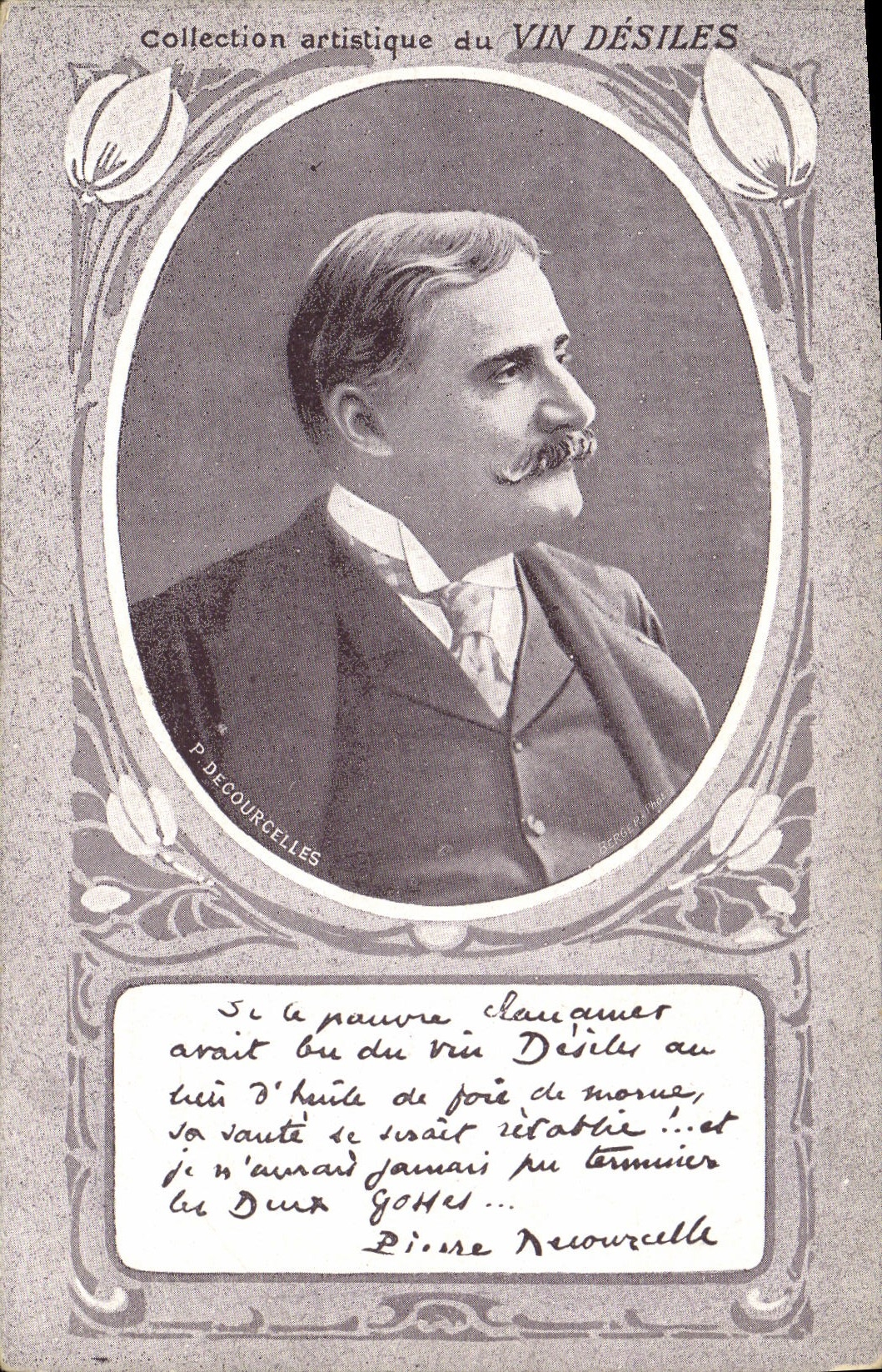 VINTAGE POSTCARD artistic Collection Wine Desiles Decourcelles