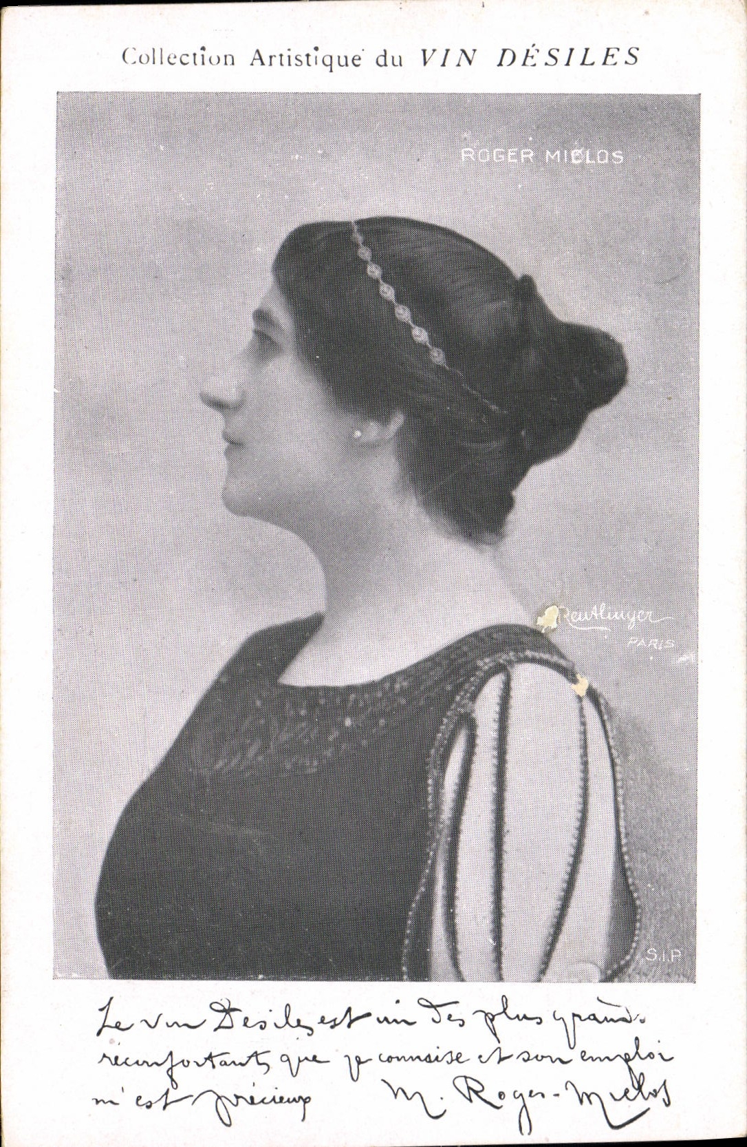 VINTAGE POSTCARD artistic Collection Wine Desiles Roger Midlos