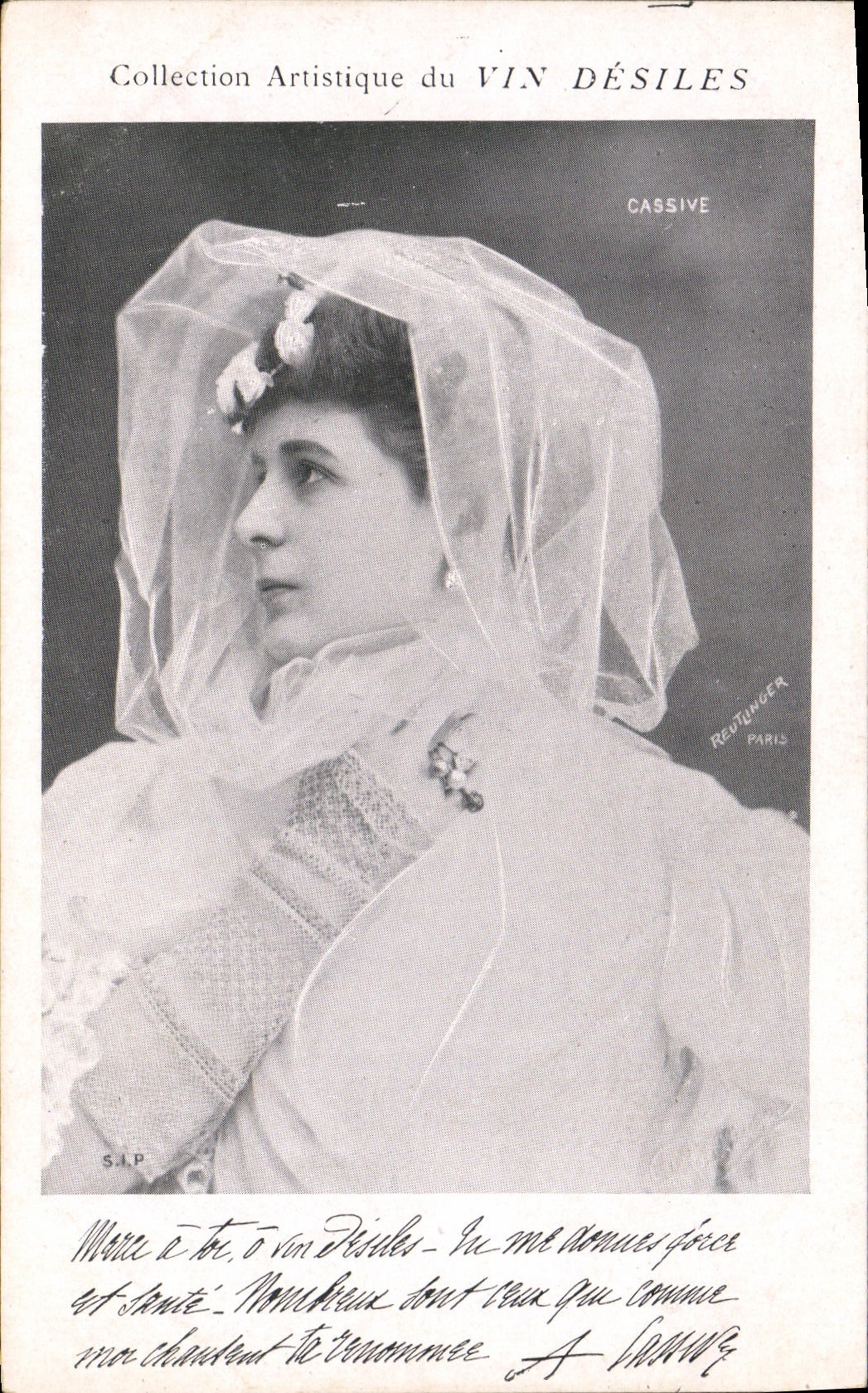 VINTAGE POSTCARD artistic Collection Wine Desiles Cassive