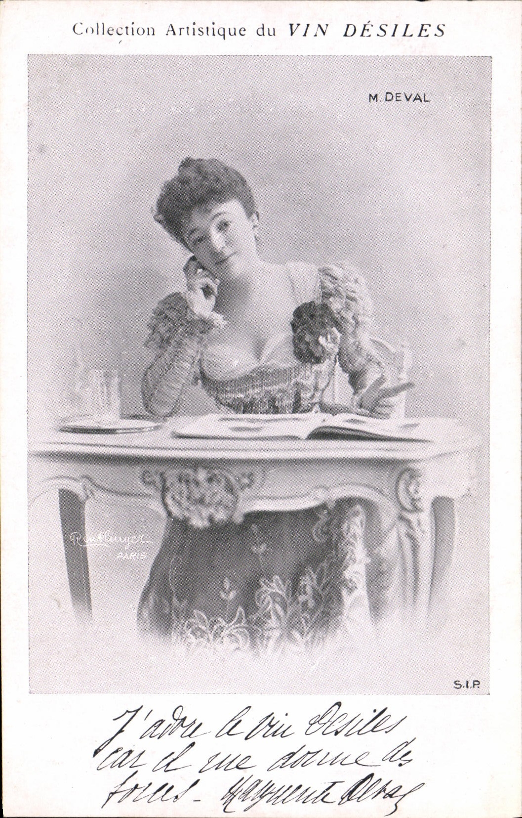 VINTAGE POSTCARD artistic Collection Wine Desiles Deval