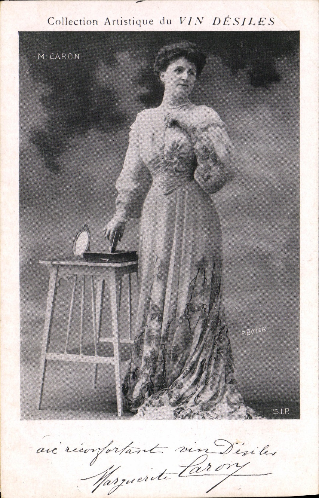 VINTAGE POSTCARD artistic Collection Wine Desiles Charon