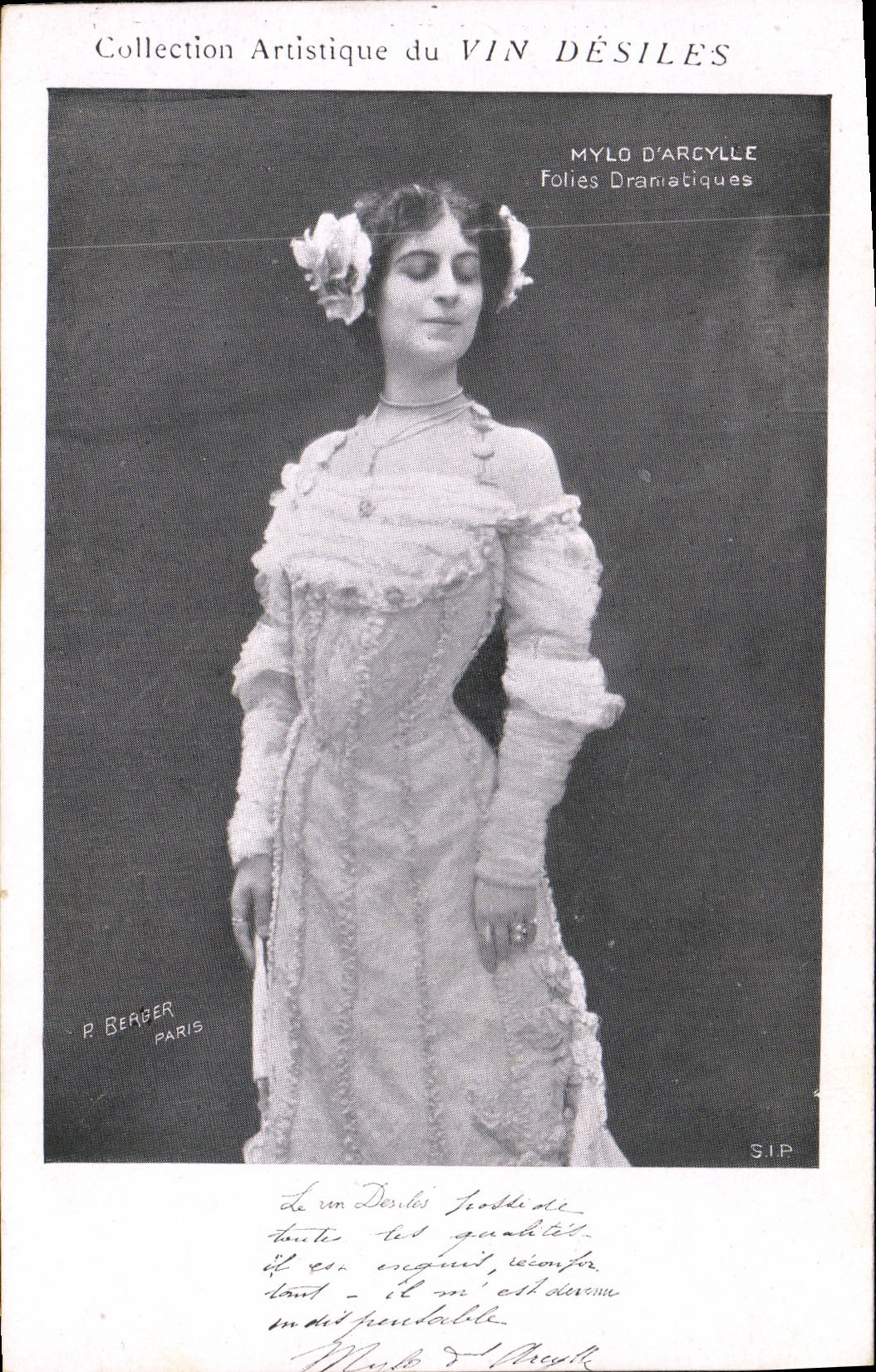 VINTAGE POSTCARD artistic Collection Wine Desiles Mylo d' ARcylle Dramatic Madnesses