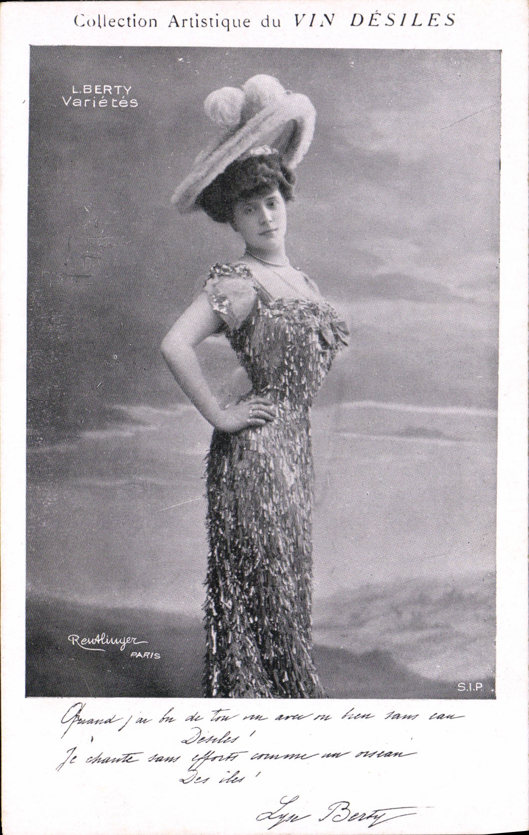 VINTAGE POSTCARD artistic Collection Wine Desiles L Berty Varieties