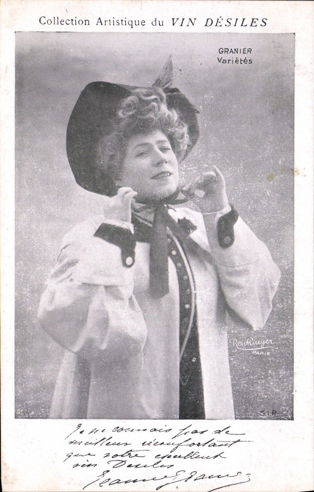 VINTAGE POSTCARD artistic Collection Wine Desiles Granier Varieties