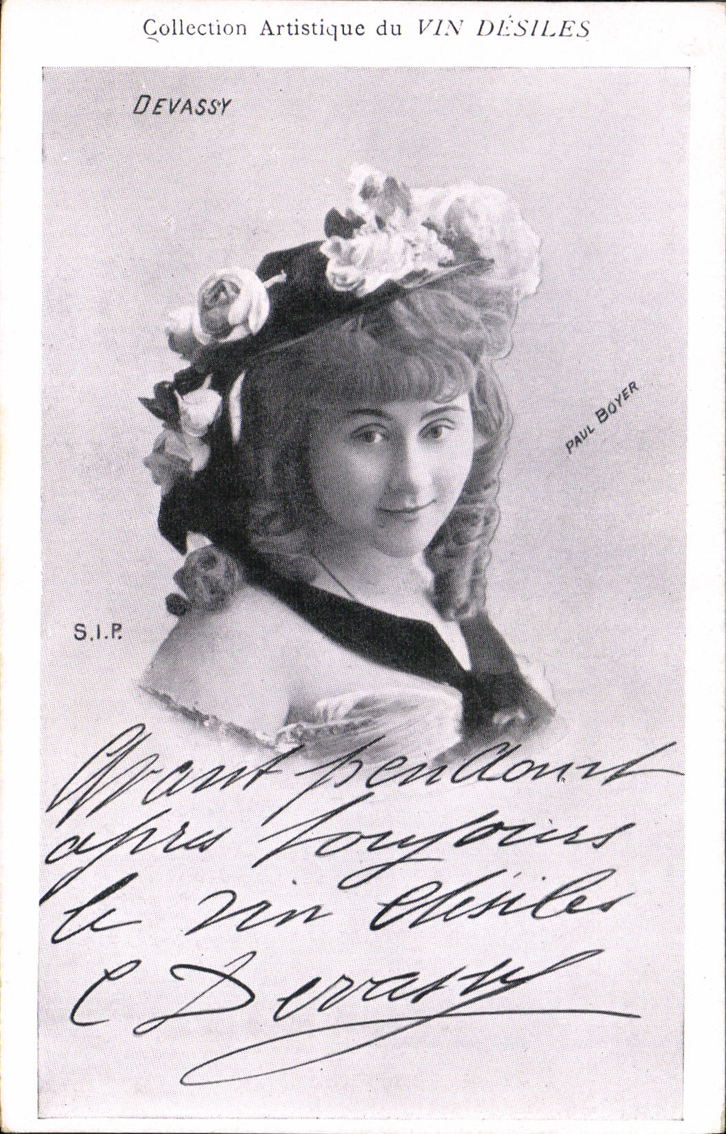 VINTAGE POSTCARD artistic Collection Wine Desiles Devassy