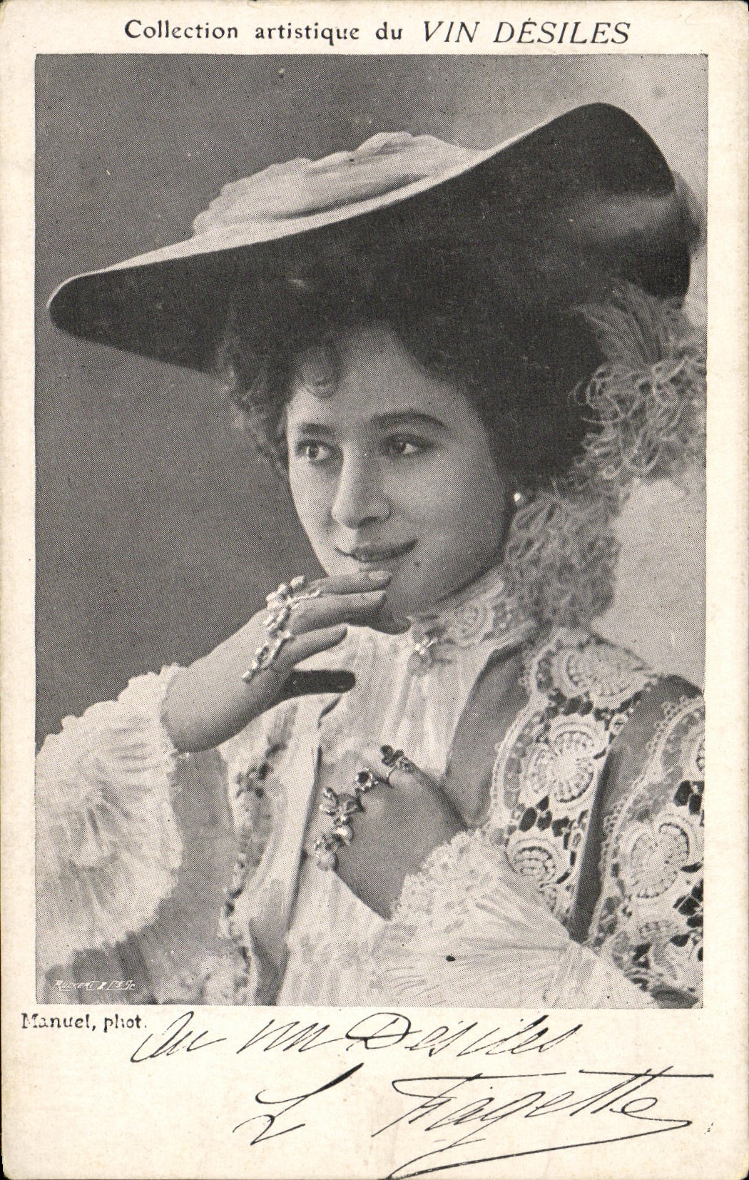 VINTAGE POSTCARD artistic Collection Wine Desiles Fagette