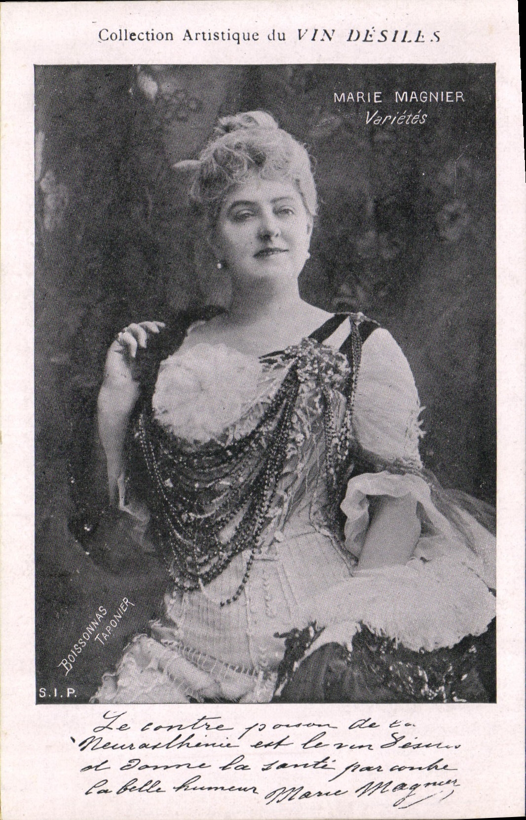 VINTAGE POSTCARD artistic Collection Wine Desiles Marie Magnier Varieties