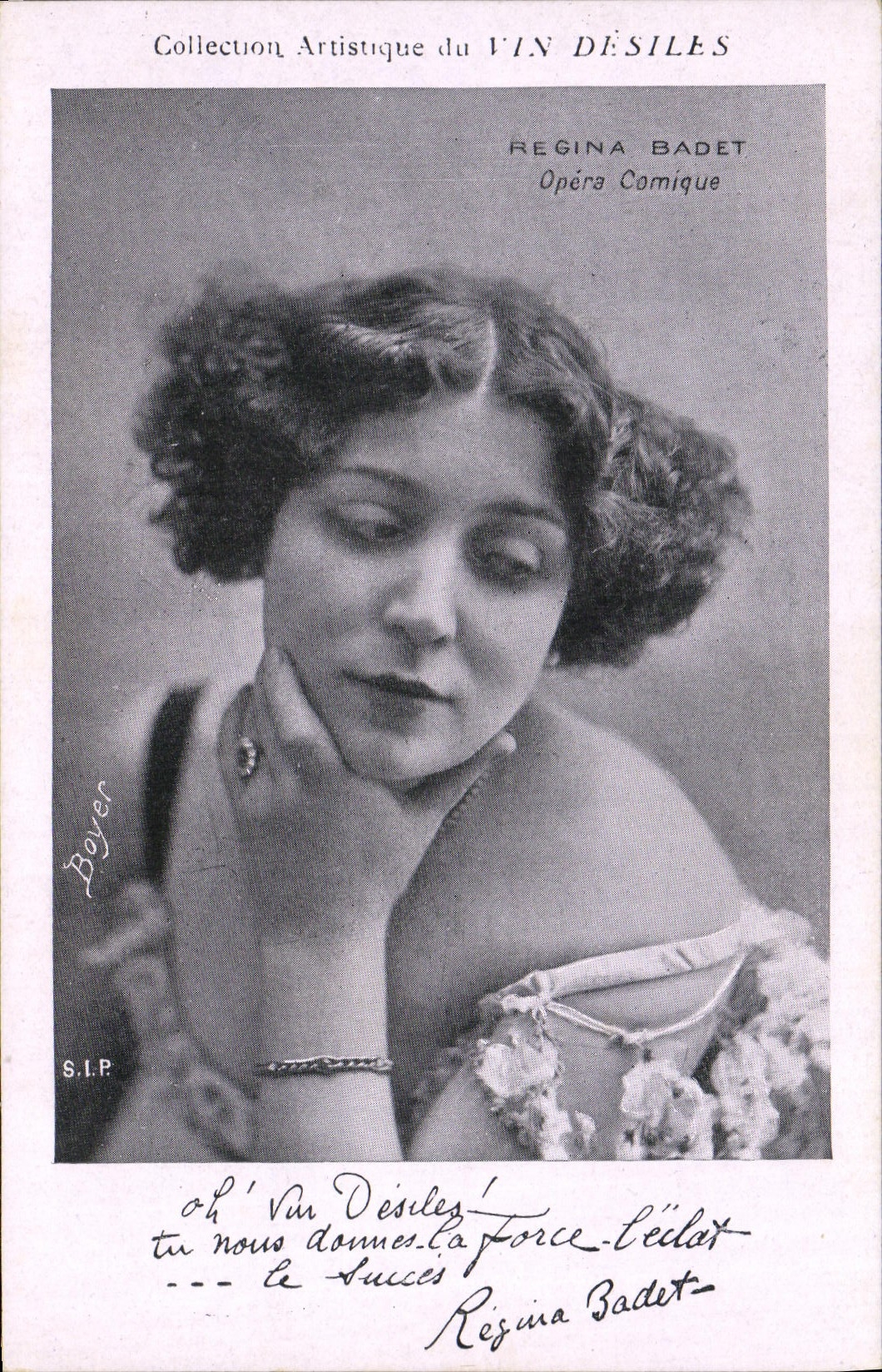 CPA Collection artistique Vin Desiles Regina Badet Opera Comique
