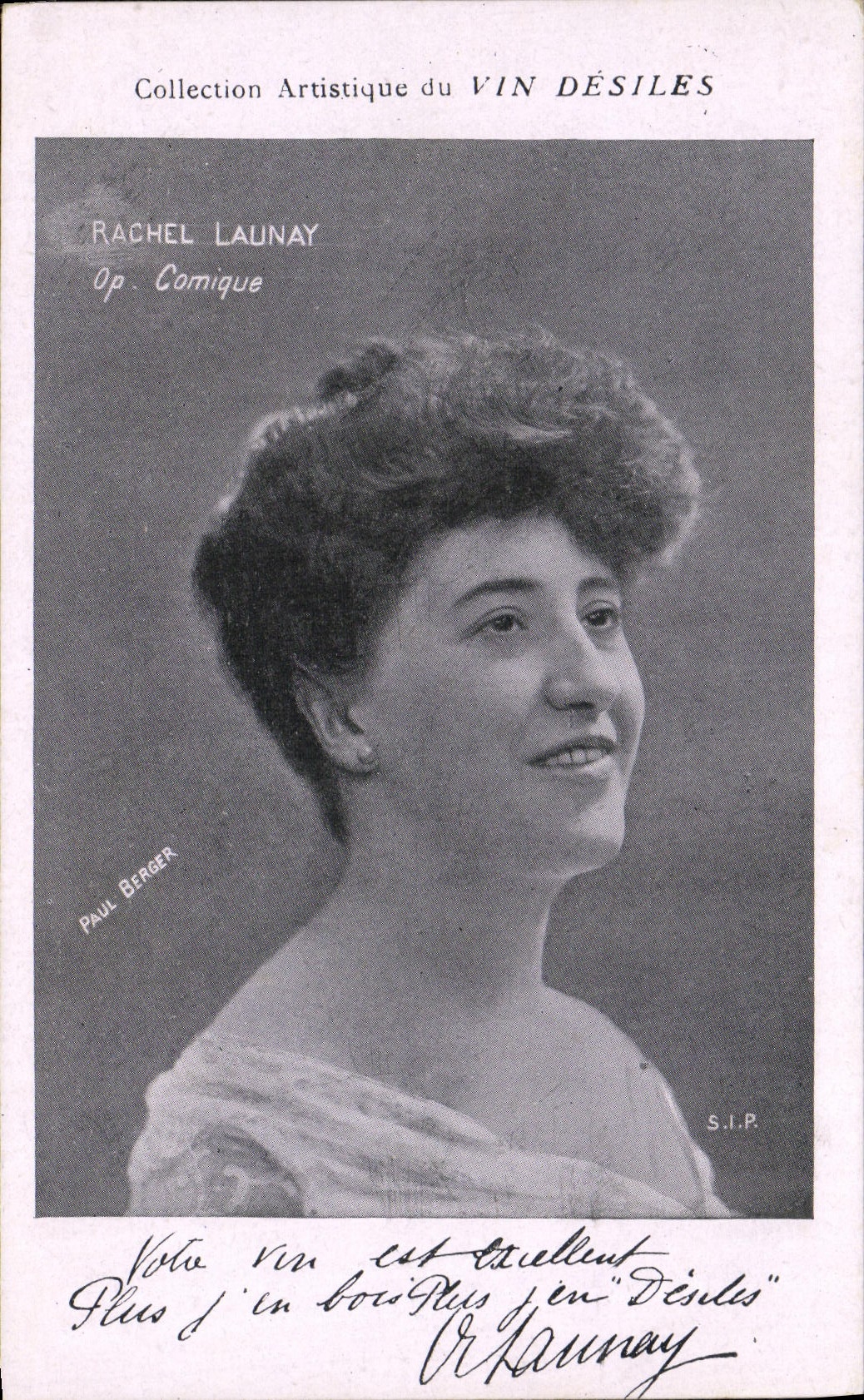 CPA Collection artistique Vin Desiles Rachel Launay Opera Comique
