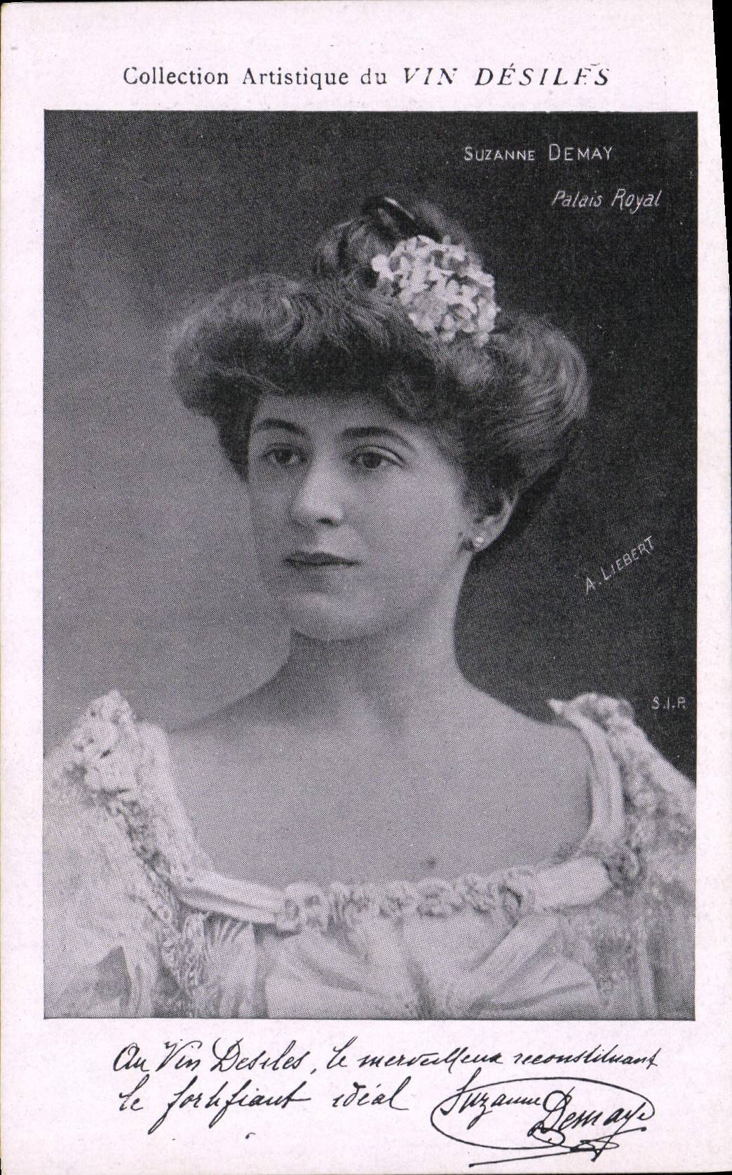 VINTAGE POSTCARD artistic Collection Wine Desiles Suzaznne Demay Palais Royal