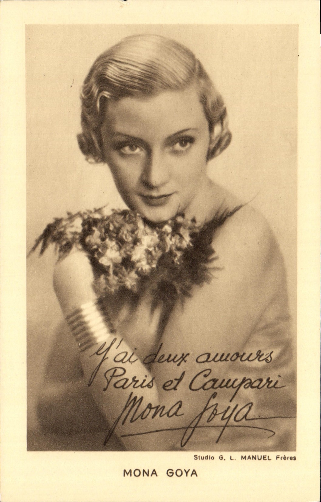 VINTAGE POSTCARD Mona Goya