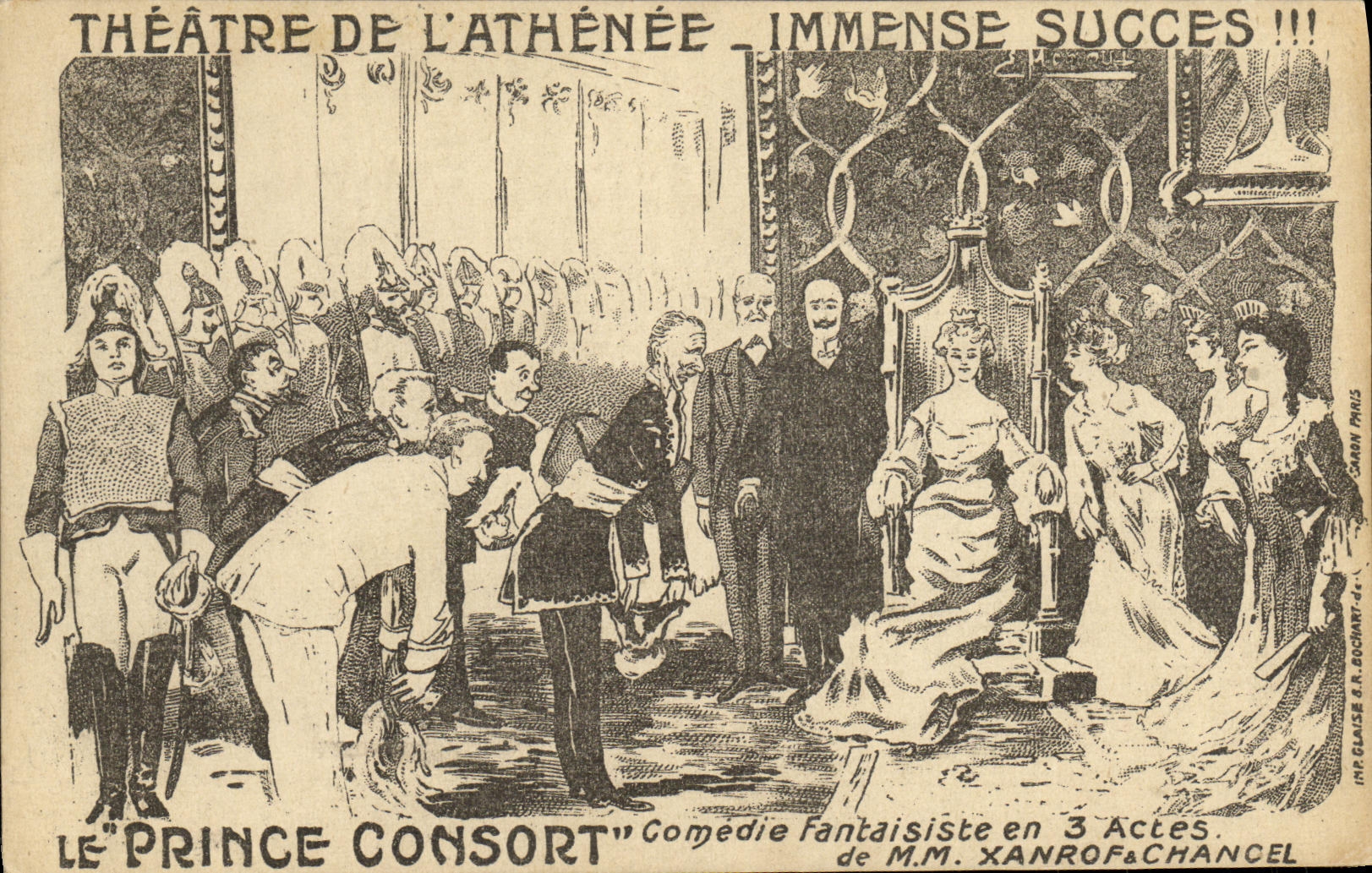 CPA Theatre de l'Ahenee Le prince consort Comedie fantaisie