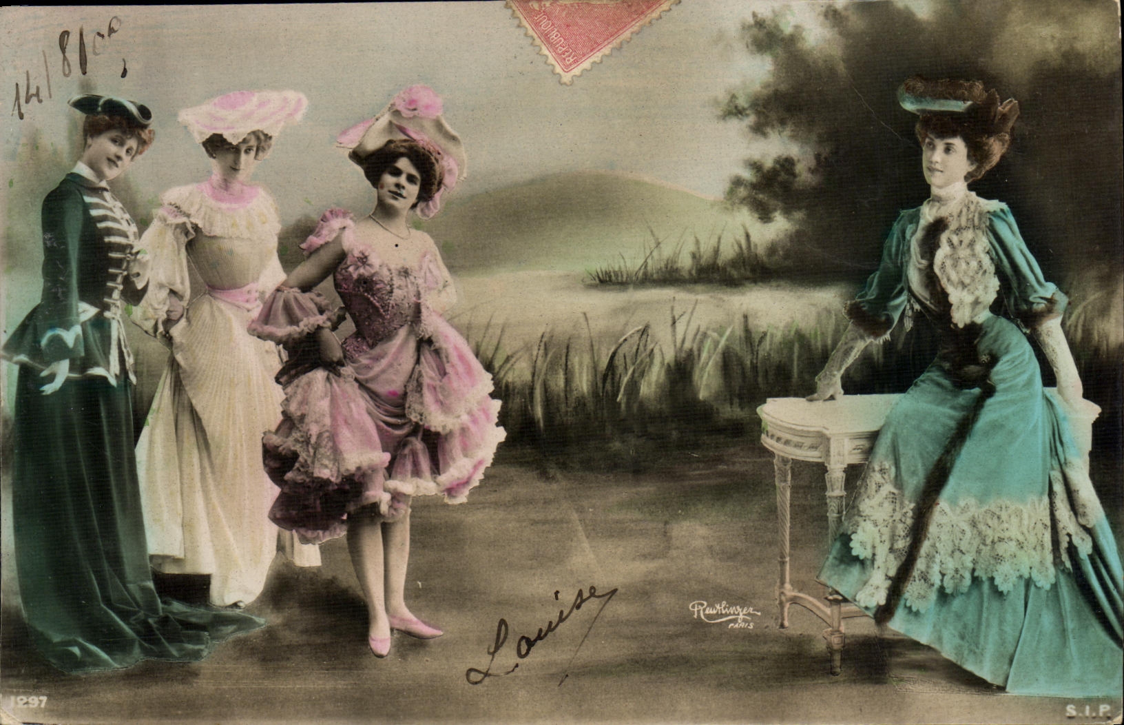 Actrices de las mujeres de la POSTAL de la VENDIMIA