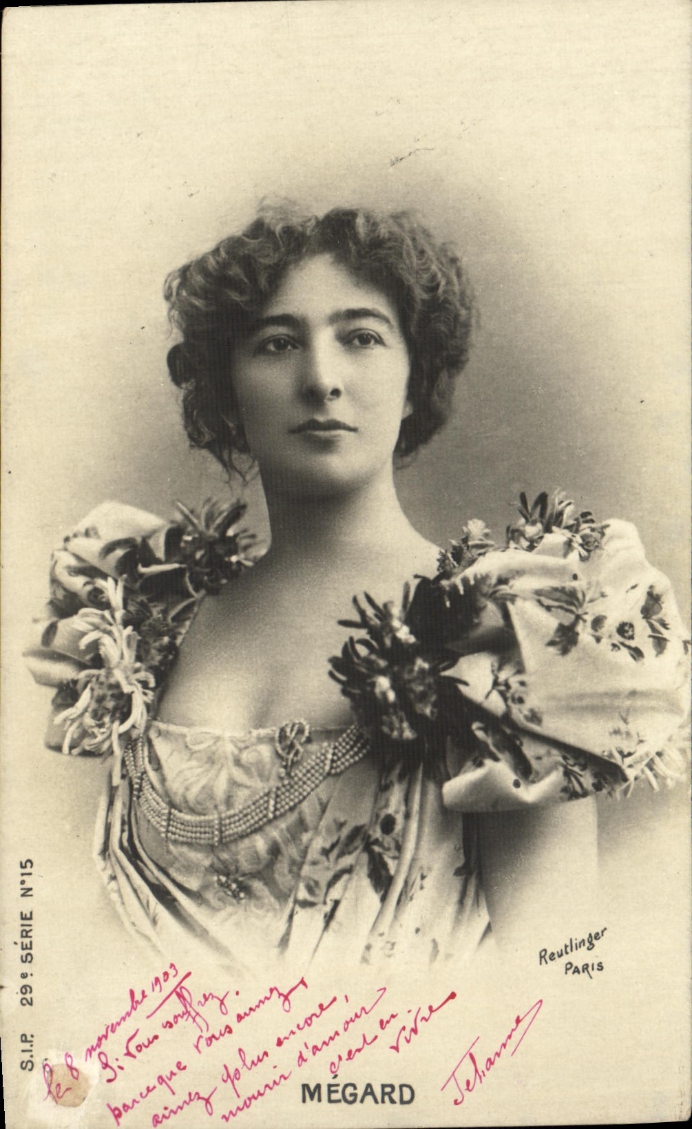 POSTAL Megard de la VENDIMIA