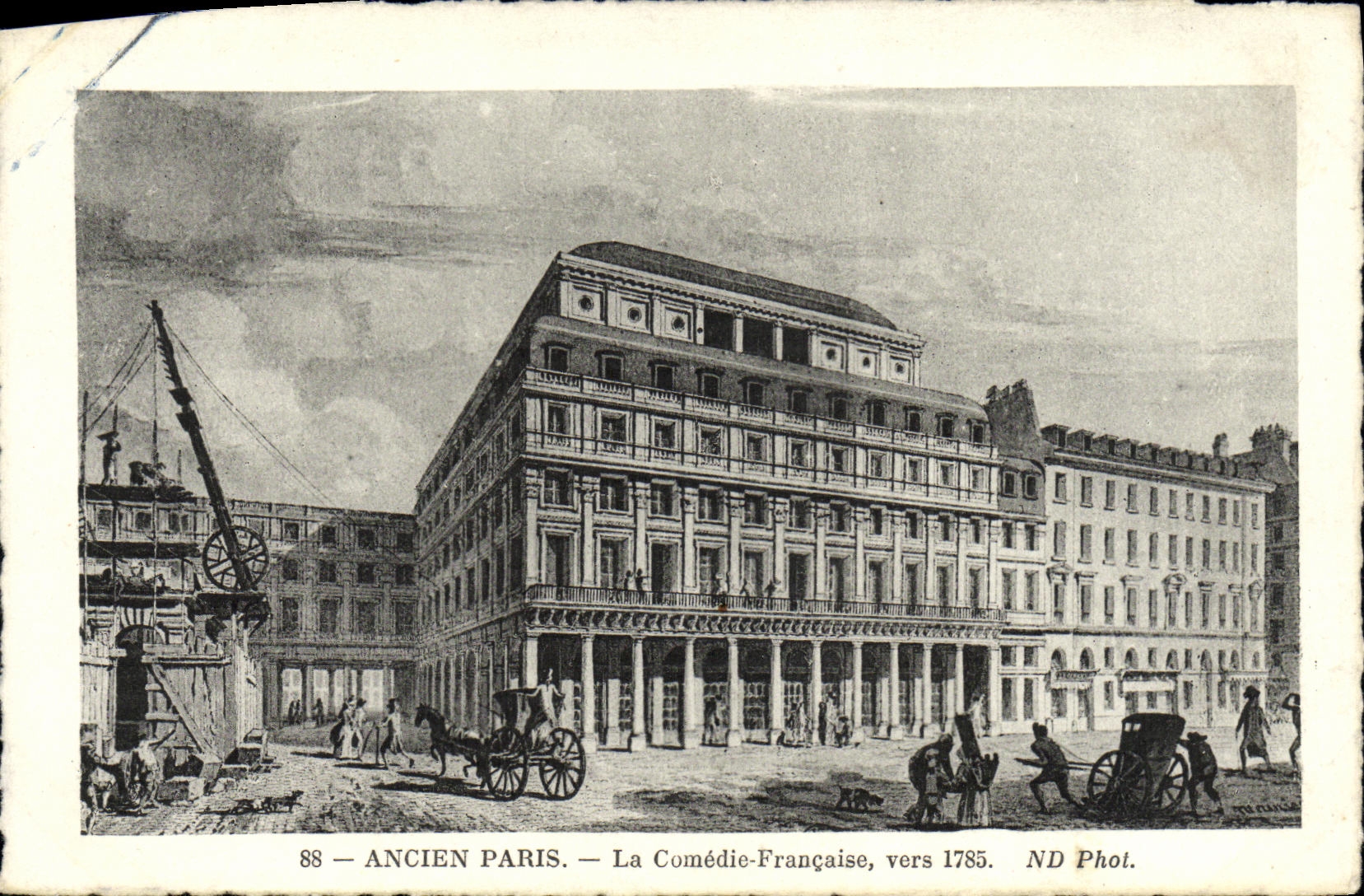 CPA Ancien Paris La Comedie Francaise vers 1785