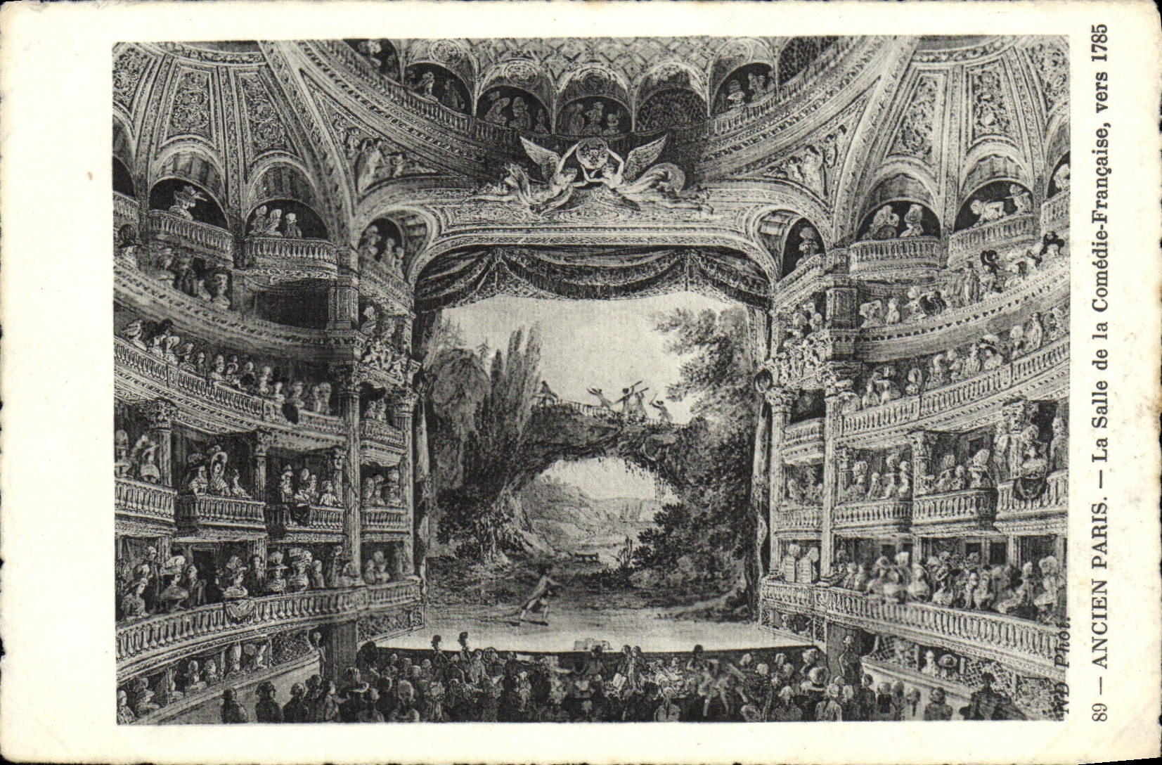 CPA Ancien Paris La salle de la Comedie Francaise vers 1785