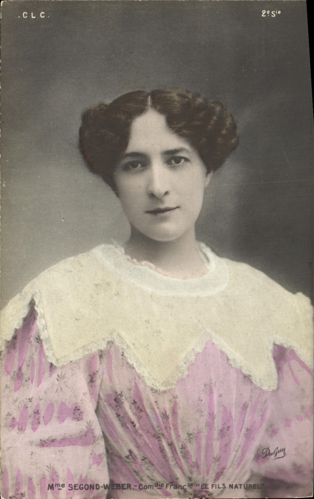 Srta. Segond Weber french Comedy de la POSTAL de la VENDIMIA de la naturalidad del alambre