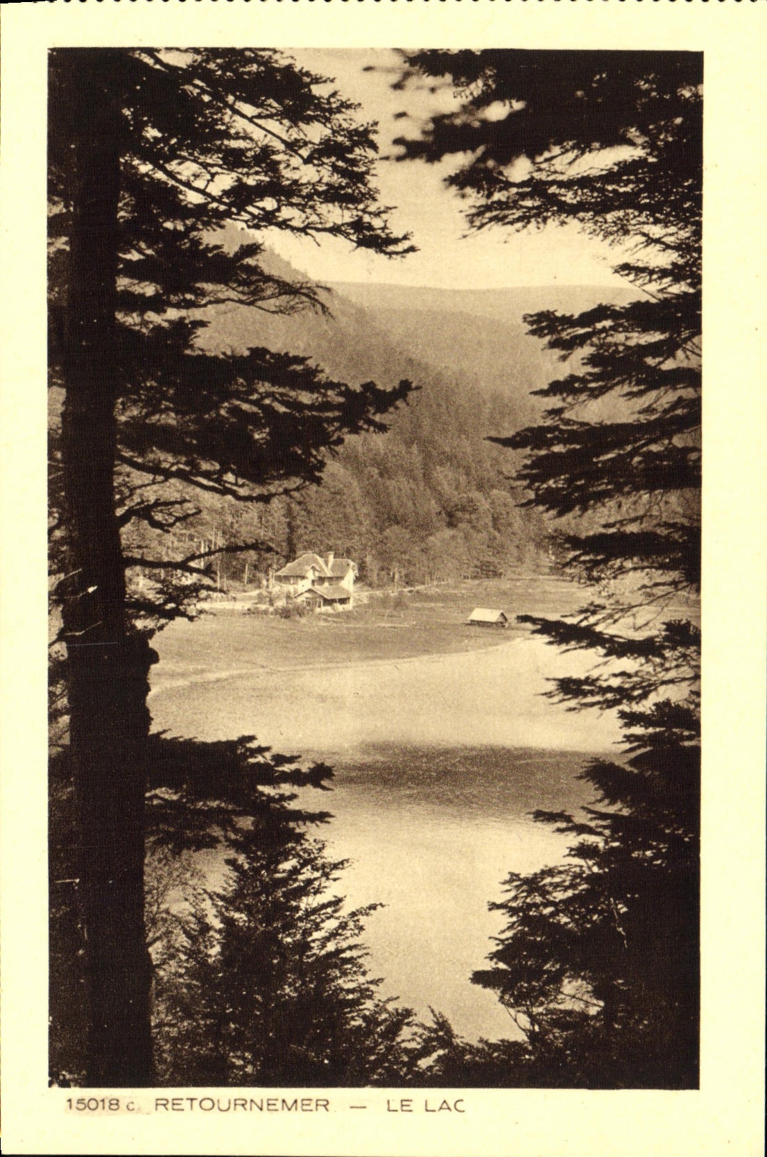 VINTAGE POSTCARD Retournemer the Lake