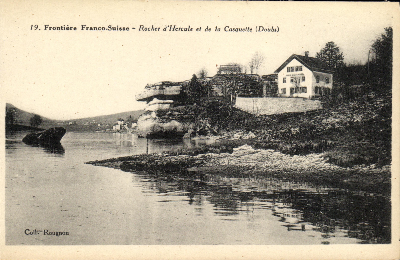 VINTAGE POSTCARD Border Free Swiss Rock Of Hercules And the Cap