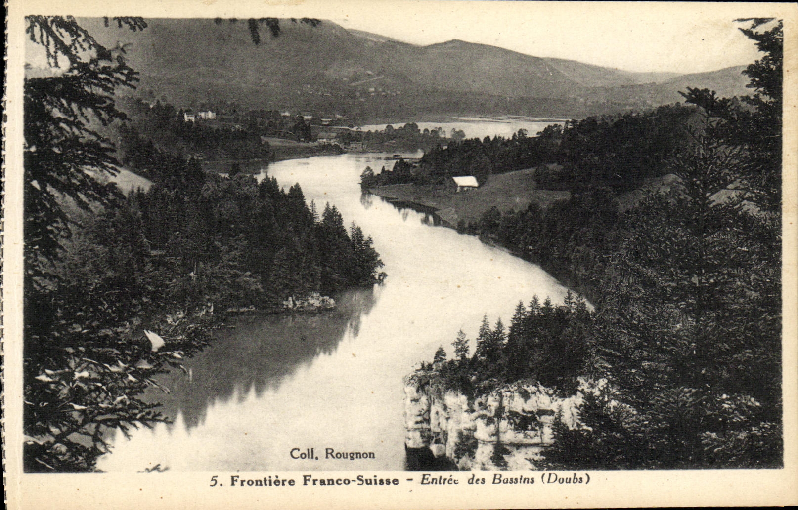 CPA Frontiere Franco Suisse Entree Des Bassins