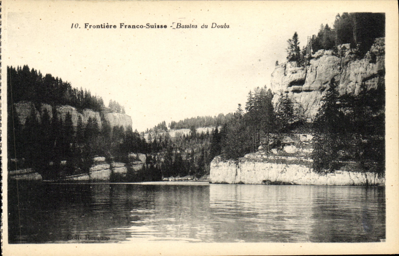 VINTAGE POSTCARD Free Swiss Border Basins Of Doubs