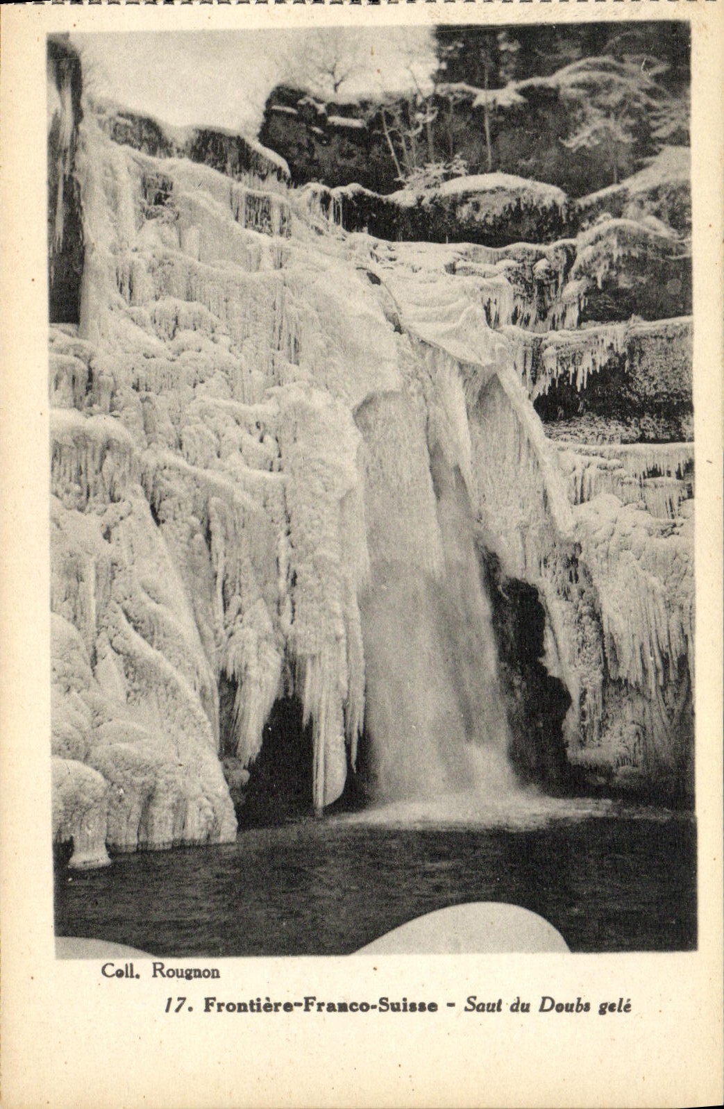 CPA Frontiere Franco Suisse Saut Du Doubs Gele