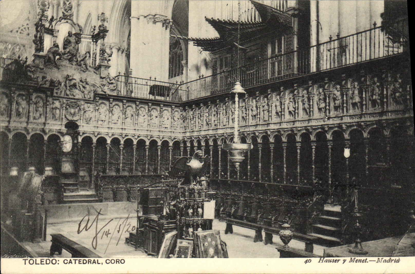 POSTAL Toledo Catedral Coro de la VENDIMIA