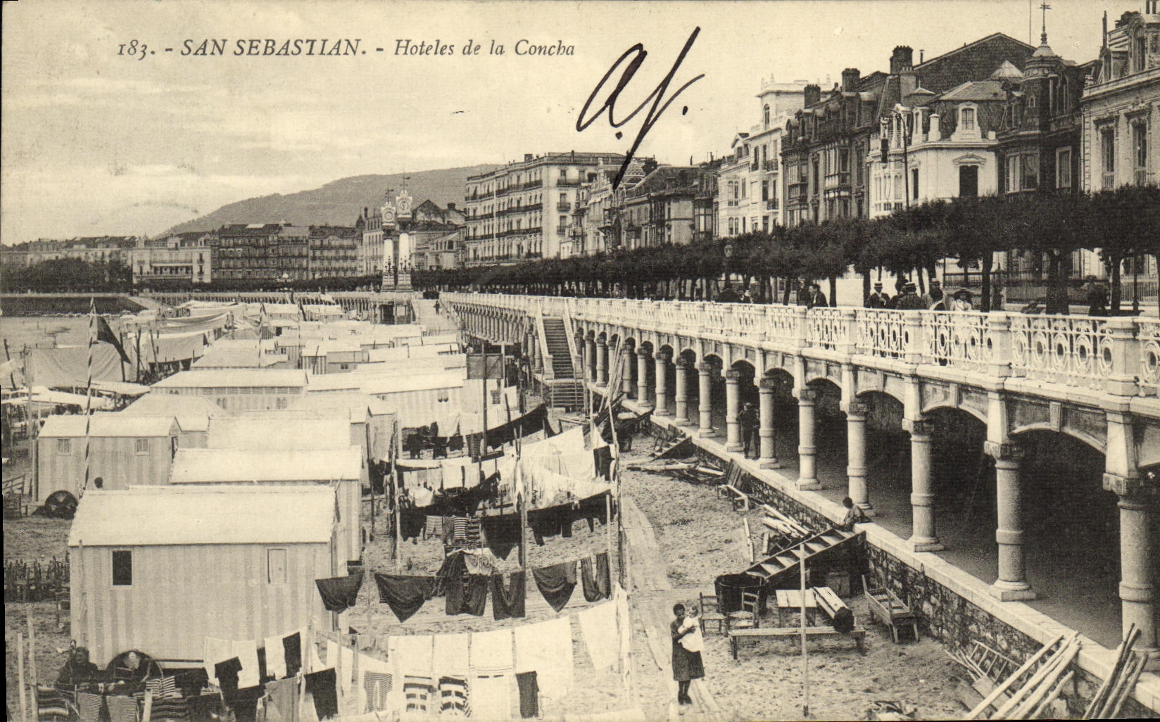 Hotel de San Sebastian de la POSTAL de la VENDIMIA del Concha