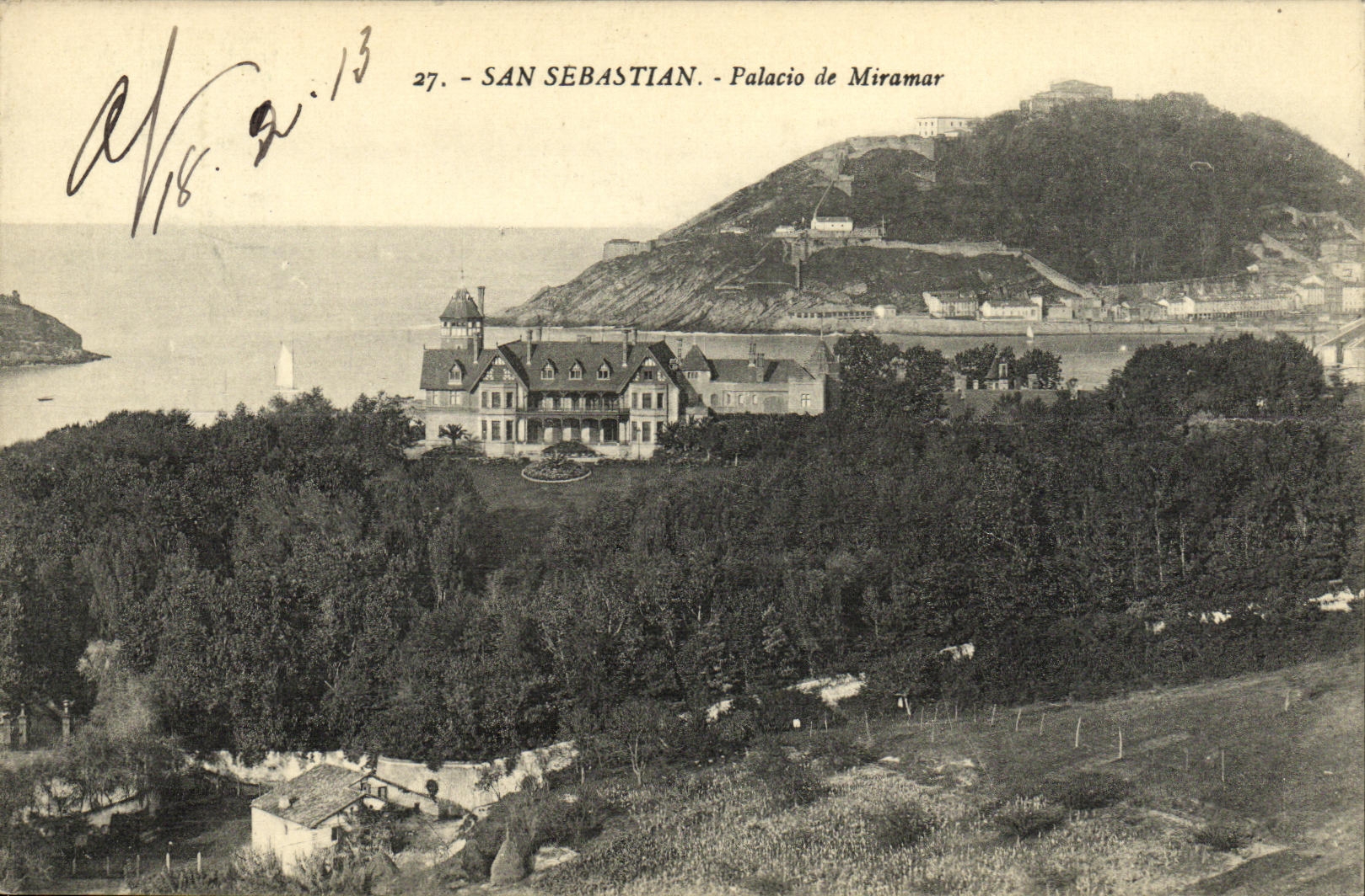 POSTAL San Sebastian Palacio de Miramar de la VENDIMIA