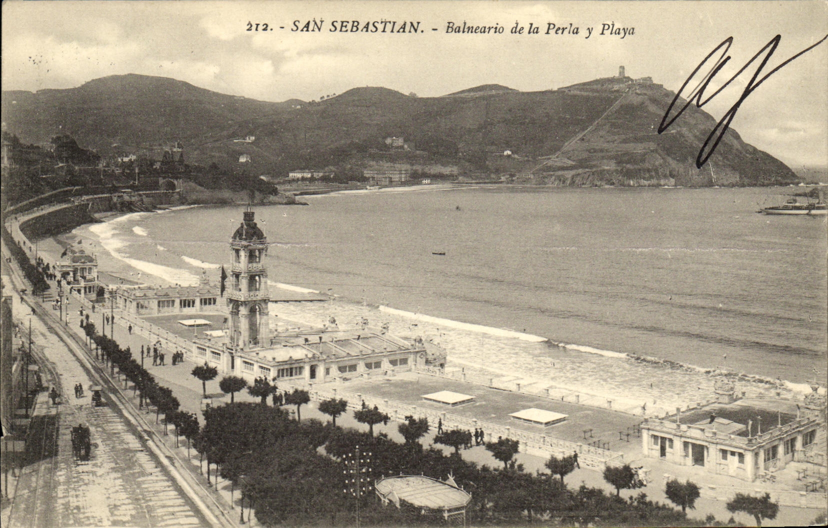 POSTAL San Sebastian Balneario de la VENDIMIA de Playa