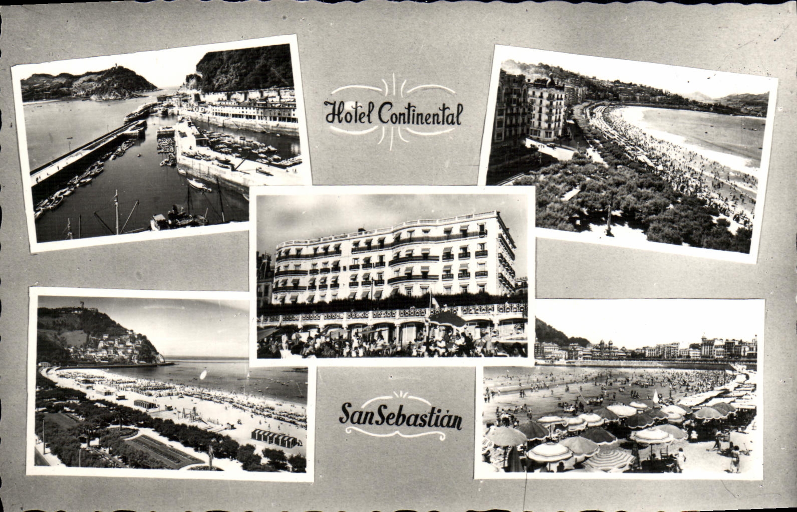 VINTAGE POSTCARD Hotel Contiental San Sebastian