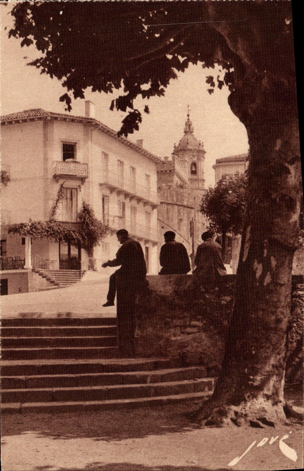 CPA Fontarabie Le Clocher et le port de Sainte Marie
