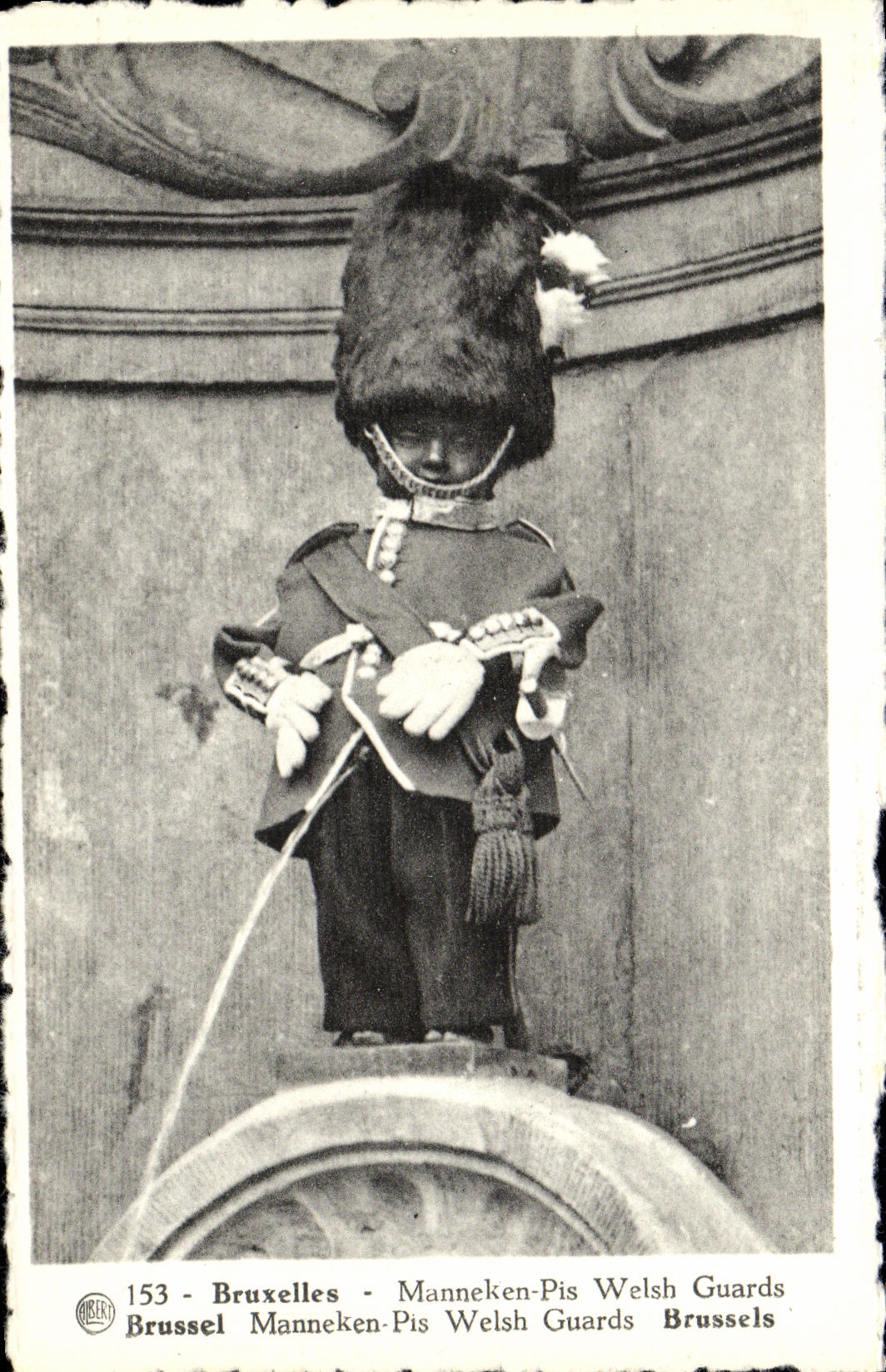Protectores peores de Bruselas Manneken Galés de la POSTAL de la VENDIMIA