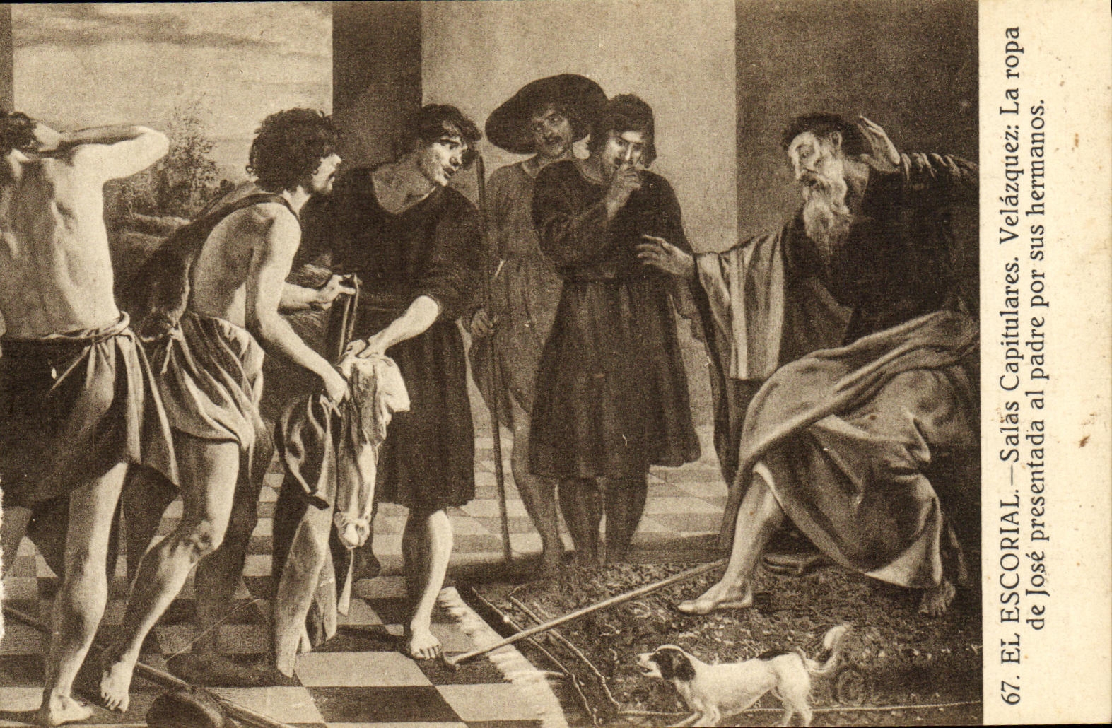 El EL Escorial de la POSTAL de la VENDIMIA saló Capitulares Velázquez Ropa de los hermanos sabidos por del padre del Al del presentada de Jose