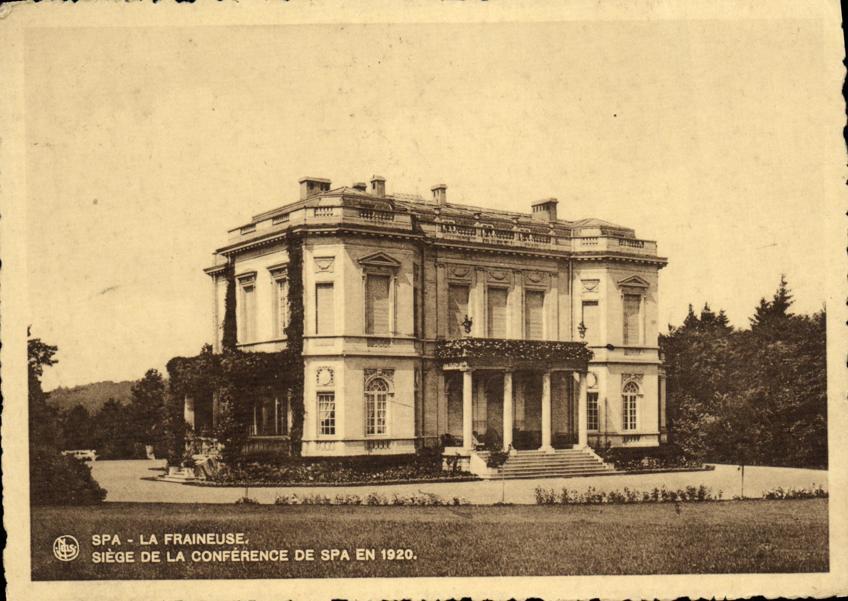 CPA Spa La Fraineuse Siege de la Conference de Spa en 1920