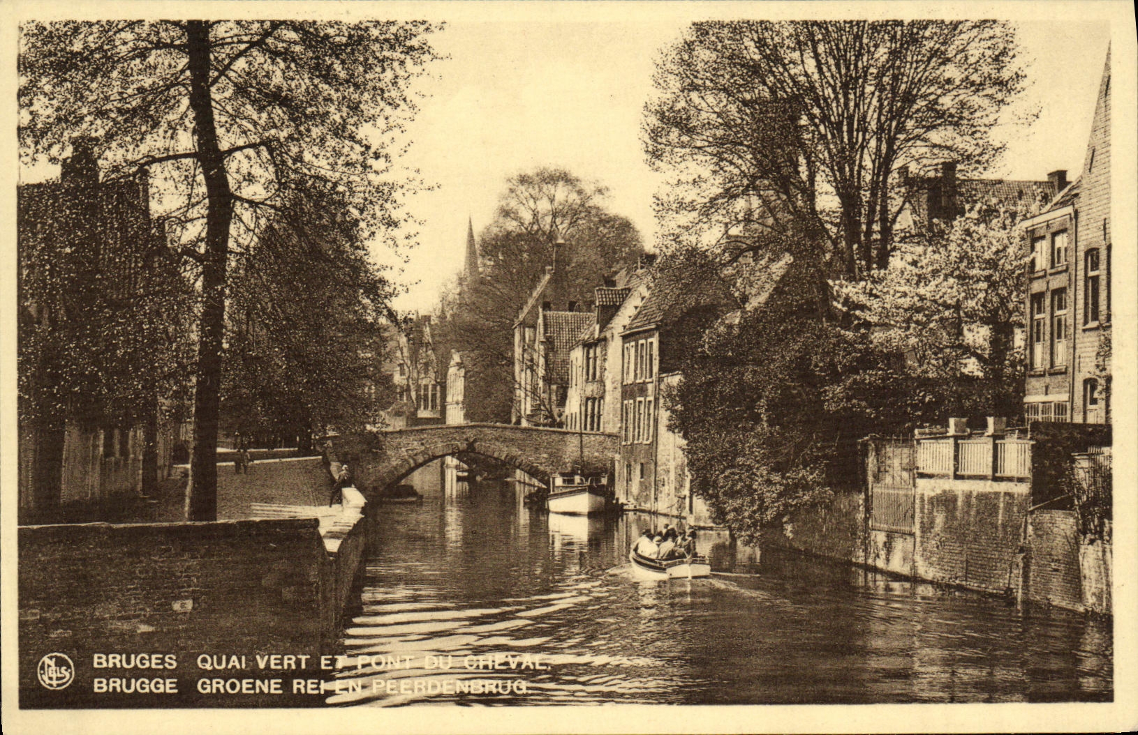 CPA Bruges Quai Vert et Pont du Cheval