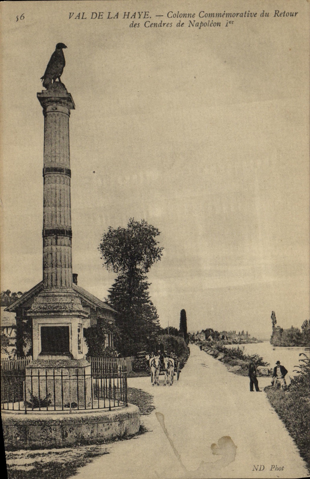 Valle de la POSTAL de la VENDIMIA de la columna de $ La Haya conmemorativa de la vuelta de cenizas de Napoleon 1r