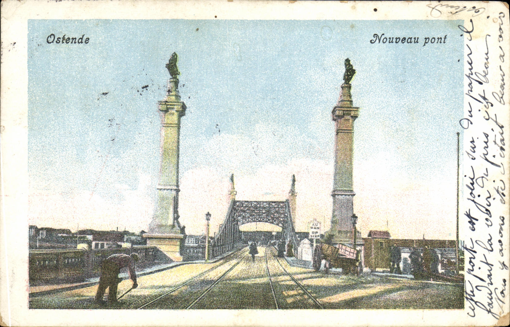 Puente de Ostende de la POSTAL de la VENDIMIA nuevo