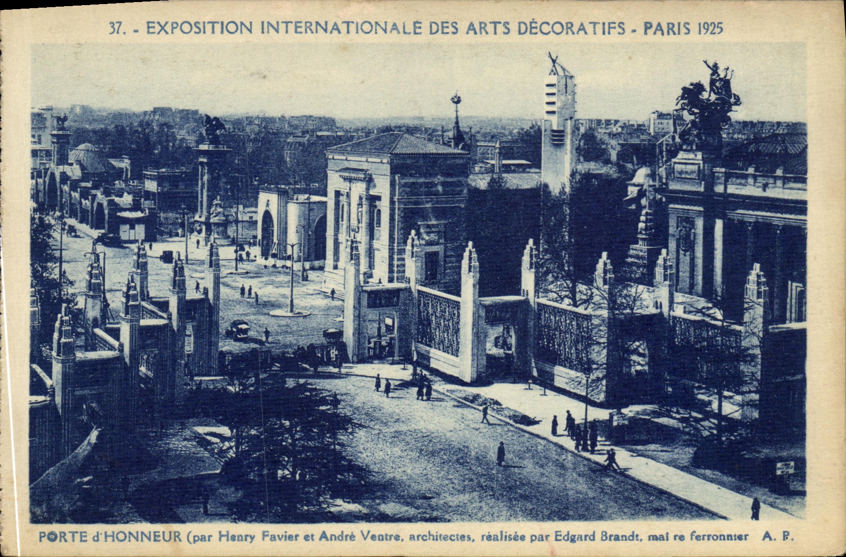 CPA Exposition Internationale des Arts Decoratifs Paris 1925 Porte d'honneur 