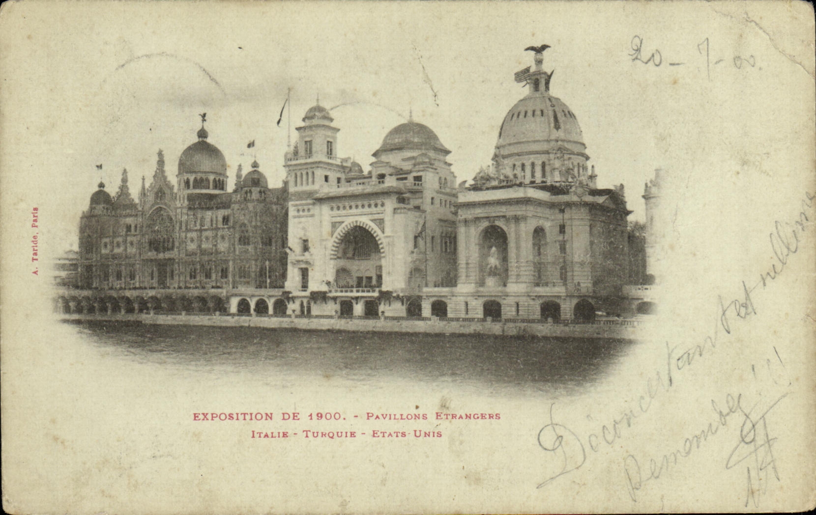 VINTAGE POSTCARD Fair of Foreign flags Italy Turkey the United States