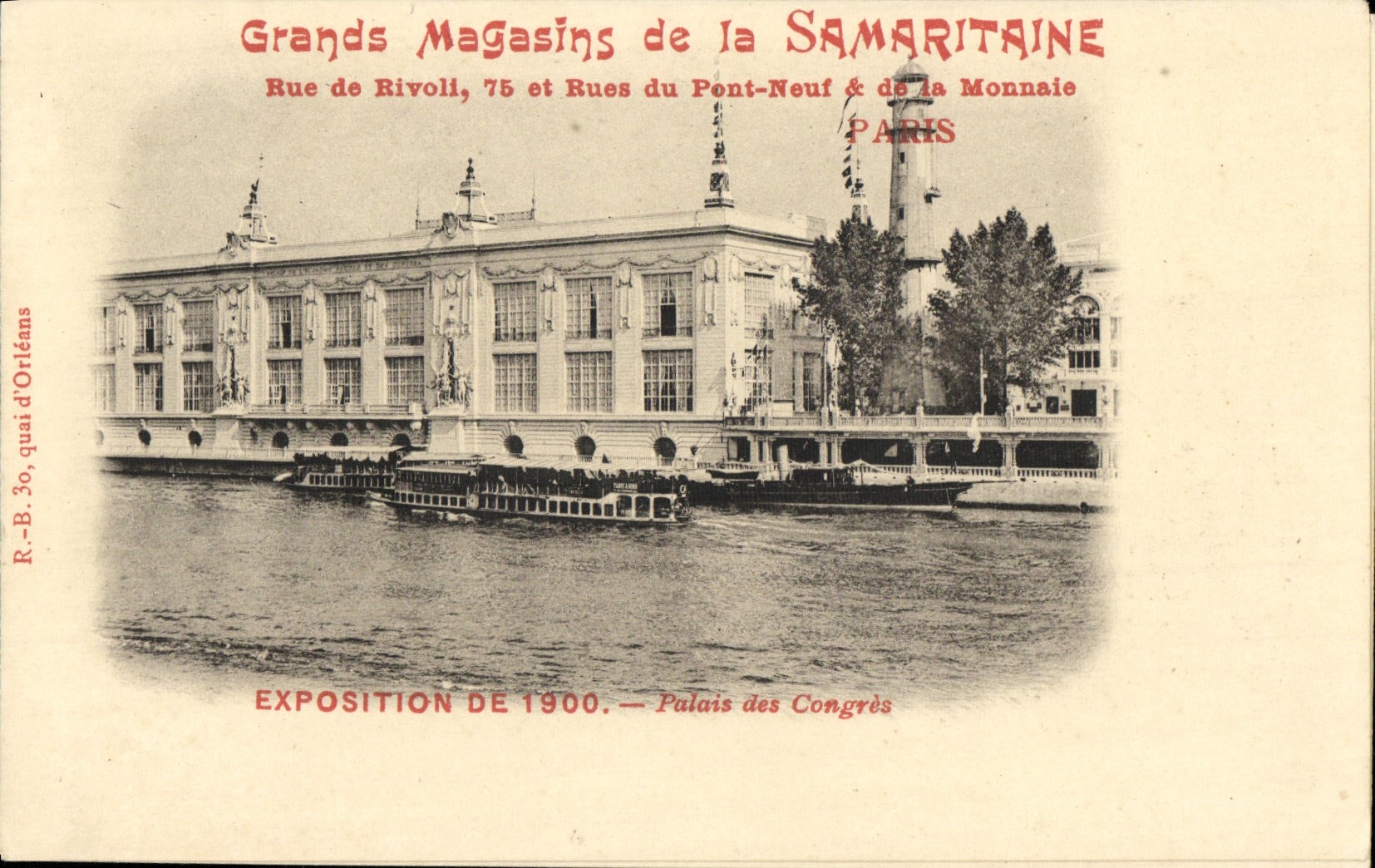 CPA Exposition De 1900 Palais Des Congres Grands Magasins De La Samaritaine rue de rivoli