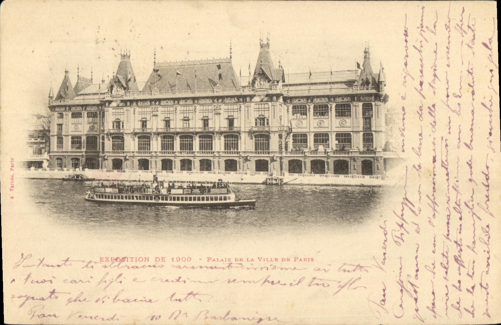 VINTAGE POSTCARD Fair Of 1900 Palates of the town of bets