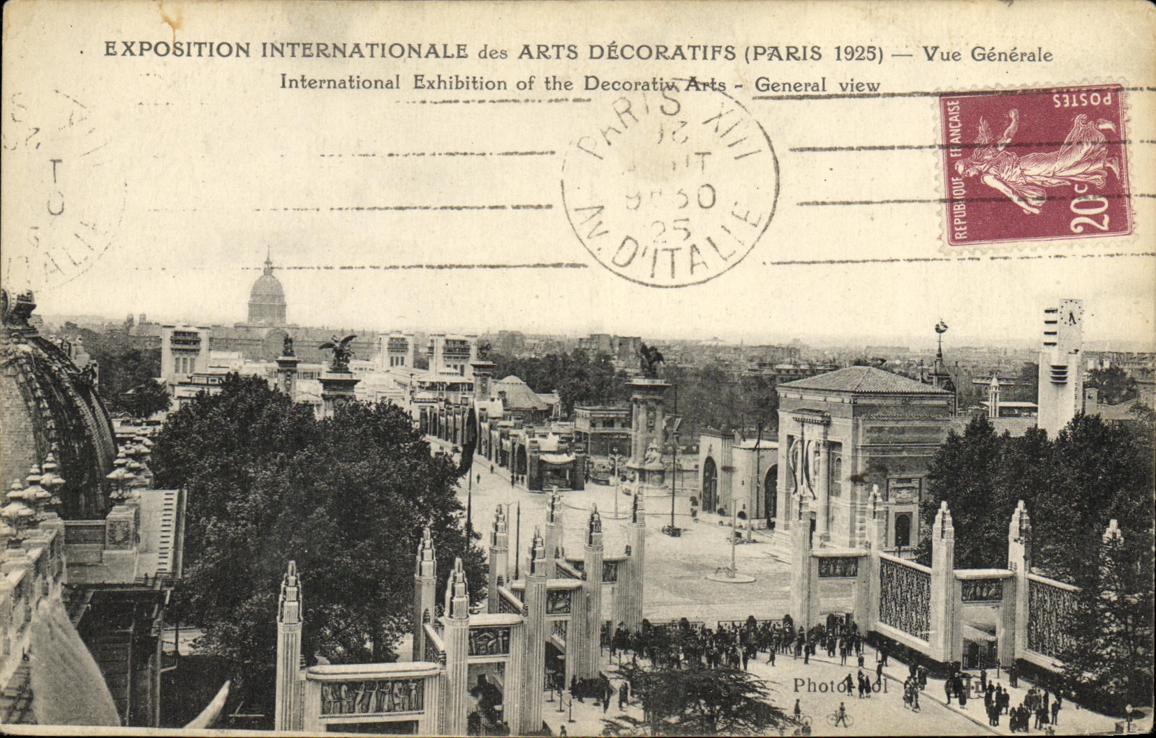 CPA Expostition Internationale des arts decoratifs Vue generale